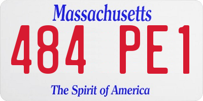 MA license plate 484PE1