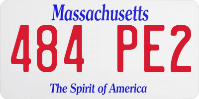 MA license plate 484PE2