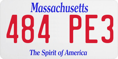 MA license plate 484PE3