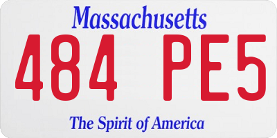 MA license plate 484PE5