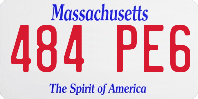 MA license plate 484PE6