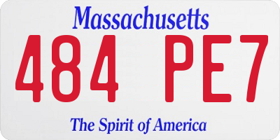 MA license plate 484PE7