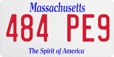 MA license plate 484PE9