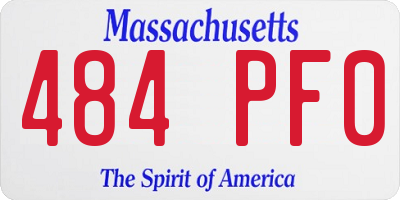 MA license plate 484PF0