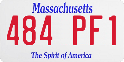 MA license plate 484PF1