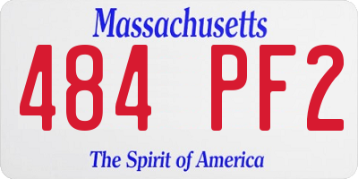 MA license plate 484PF2