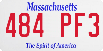MA license plate 484PF3