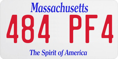 MA license plate 484PF4