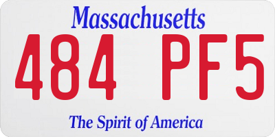 MA license plate 484PF5