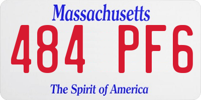 MA license plate 484PF6