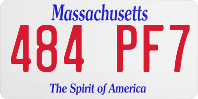 MA license plate 484PF7