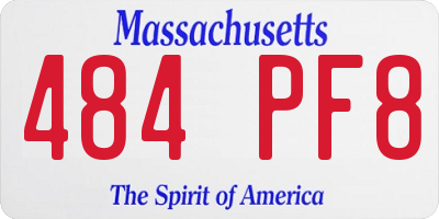 MA license plate 484PF8