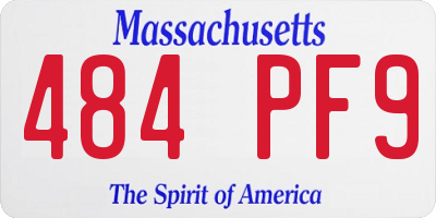 MA license plate 484PF9