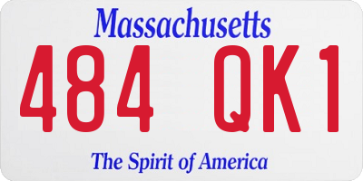 MA license plate 484QK1