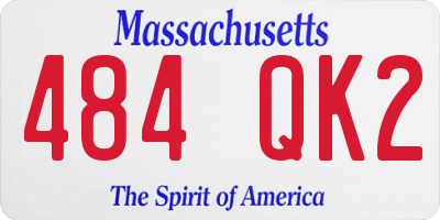 MA license plate 484QK2
