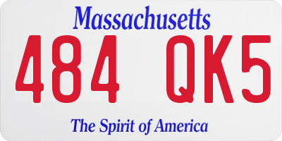 MA license plate 484QK5