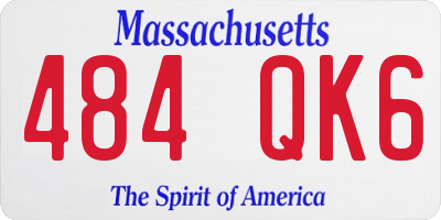 MA license plate 484QK6