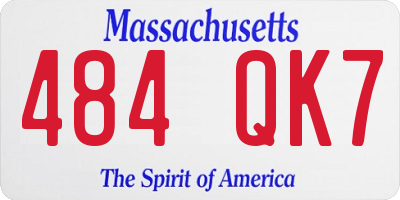 MA license plate 484QK7