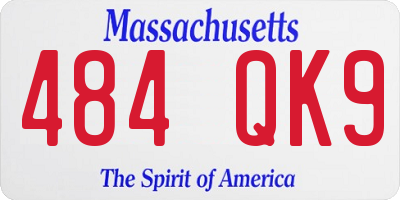 MA license plate 484QK9