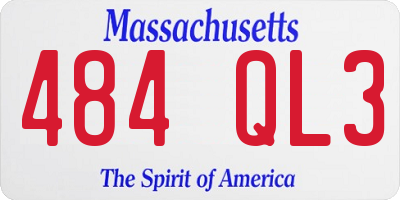 MA license plate 484QL3