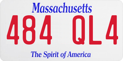 MA license plate 484QL4