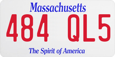MA license plate 484QL5