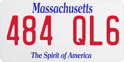 MA license plate 484QL6