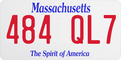 MA license plate 484QL7