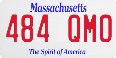 MA license plate 484QM0