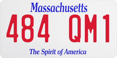 MA license plate 484QM1