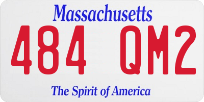 MA license plate 484QM2