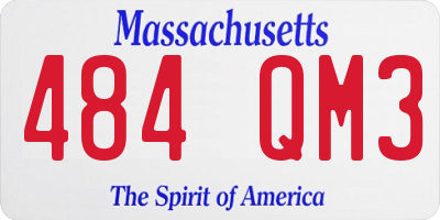 MA license plate 484QM3