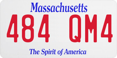 MA license plate 484QM4