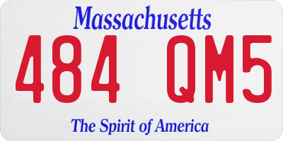 MA license plate 484QM5