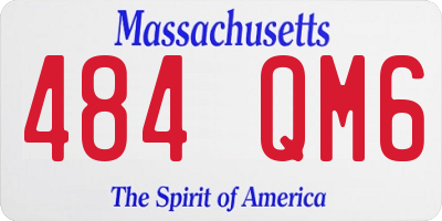 MA license plate 484QM6