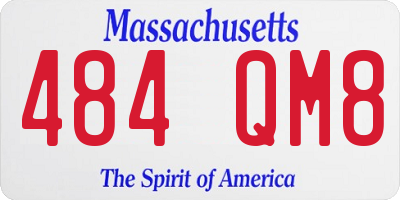 MA license plate 484QM8
