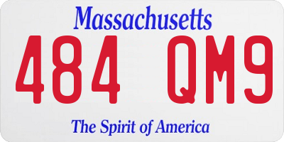 MA license plate 484QM9