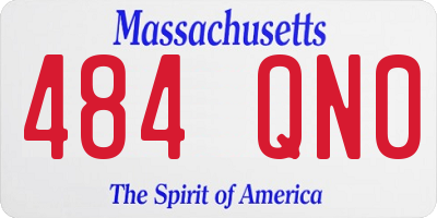MA license plate 484QN0