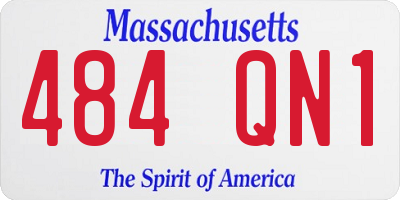 MA license plate 484QN1