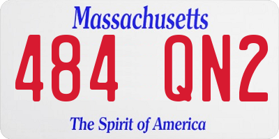 MA license plate 484QN2