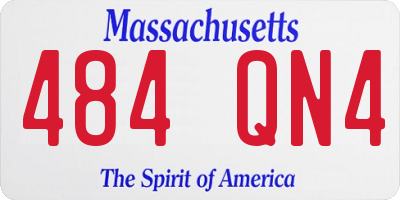 MA license plate 484QN4
