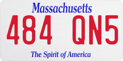 MA license plate 484QN5