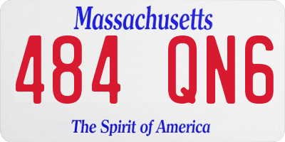 MA license plate 484QN6