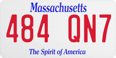 MA license plate 484QN7