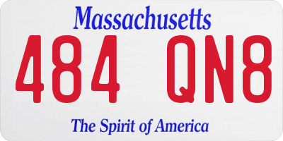 MA license plate 484QN8