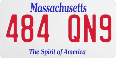 MA license plate 484QN9
