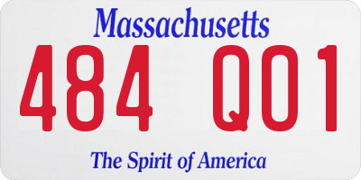 MA license plate 484QO1