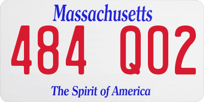 MA license plate 484QO2