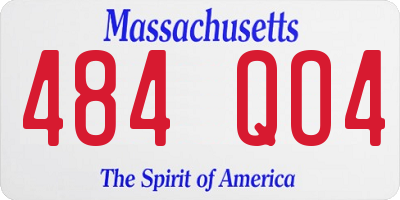 MA license plate 484QO4