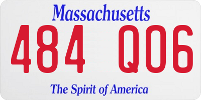 MA license plate 484QO6